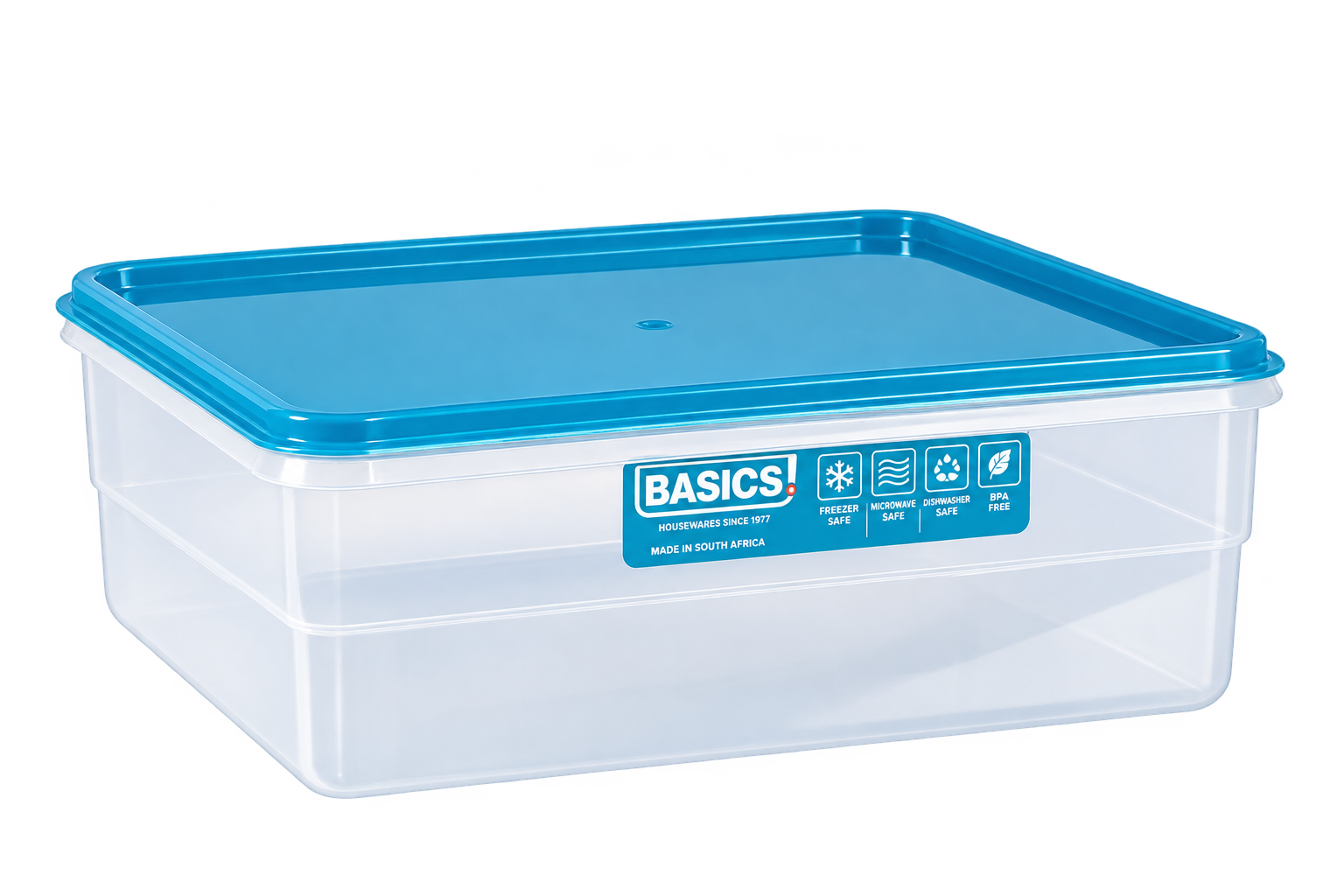 BASICS Teal-Lidded Storage Container